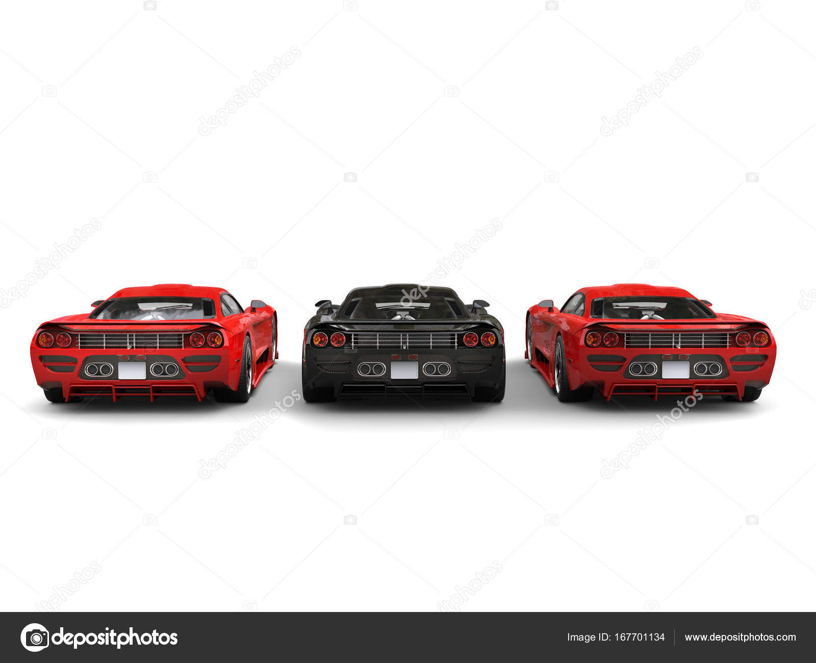 Merchandiser Mundtlig mavepine Red and black super race cars - back view Stock Photo by ©Trimitrius  167701134