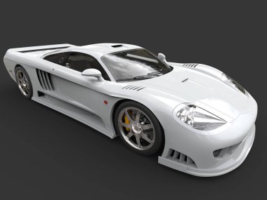 Hayalet beyaz modern süper yarış arabası