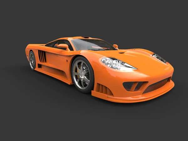 Hot Orange moderner Superrennwagen — Stockfoto