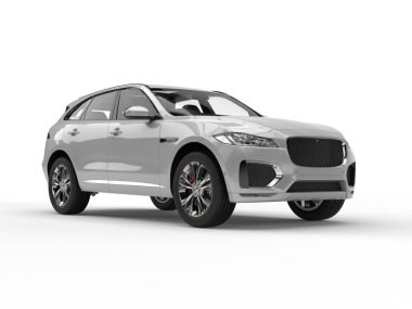 Modern gümüş Suv - studio güzellik vurdu