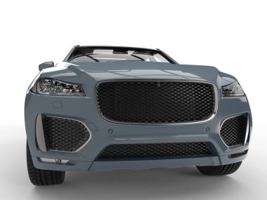 Kül gri mavi modern 4 x 4 aracı