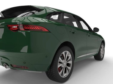 Derin yeşil modern Suv - stop lambası portre vurdu