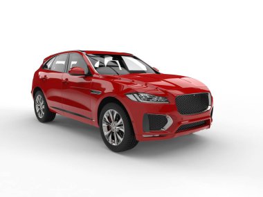 Kırmızı kırmızı modern 4 x 4 Suv - studio vurdu