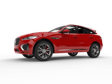 Kırmızı kırmızı modern 4 x 4 Suv