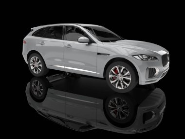 Gümüş modern 4 x 4 Suv serin