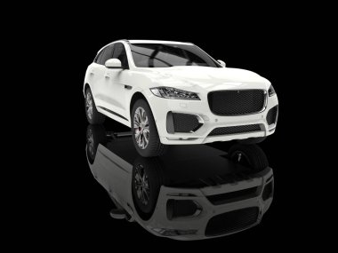 Çarpıcı beyaz modern Suv