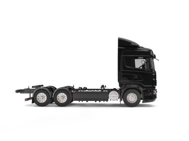 Modern Metalik Siyah flatbed kamyon