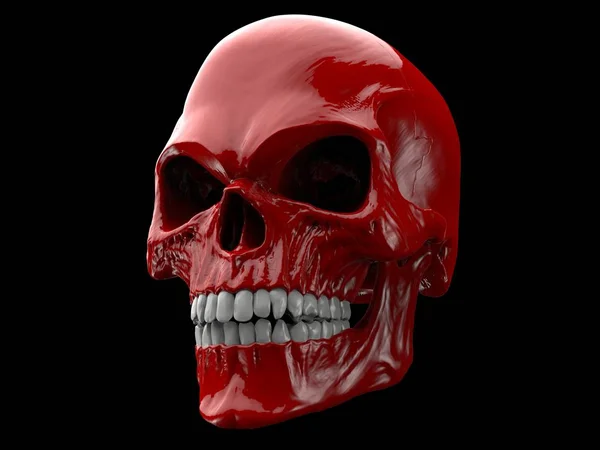 Червоний чорний череп крові — стокове фото