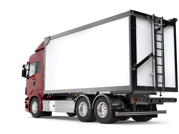 Zwaar transport truck - achteraanzicht — Stockfoto