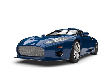 Kadmiyum mavi süper spor otomobil - güzellik vurdu