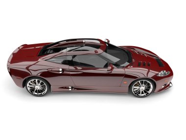 İki ton koyu kırmızı modern süper spor otomobil