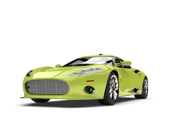 Fluorescerande grön modern sportbil super — Stockfoto