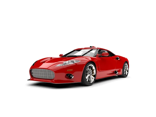 Moderno coche deportivo rojo super - plano de estudio — Foto de Stock