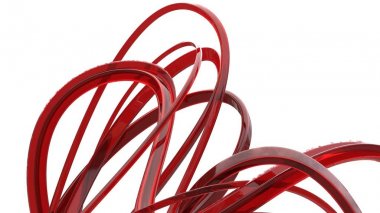 Garip kırmızı cam yapıları ve piyango