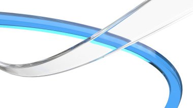 Üç boyutlu soyut cam şekil