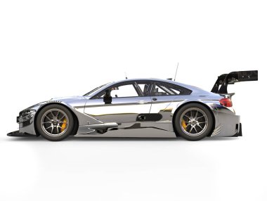 Süper yansıtıcı metalik modern süper yarış arabası - yan görünüm