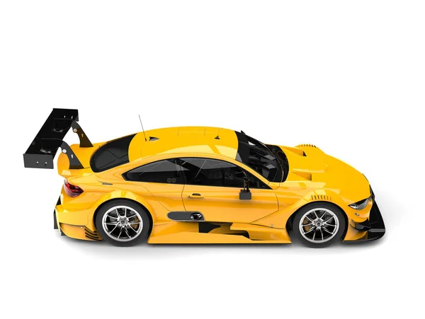 Американський жовтий сучасних супер автомобіль - вид збоку — стокове фото