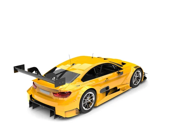 Cadmio amarillo moderno super coche - vista lateral trasera — Foto de Stock