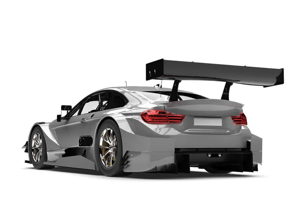 Light gray modern super car - rear wing view — Stock Photo, Image