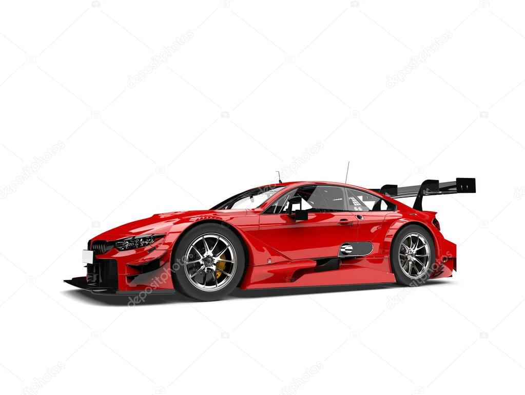 Scarlet red modern super race car