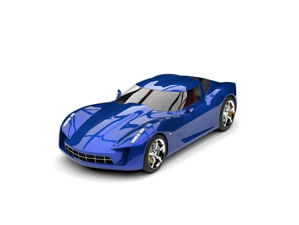 Ocean blue modern super sport concept car - photo de beauté — Photo