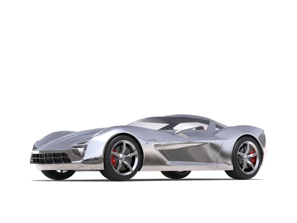 Super stříbrný moderns super sportovní auto — Stock fotografie