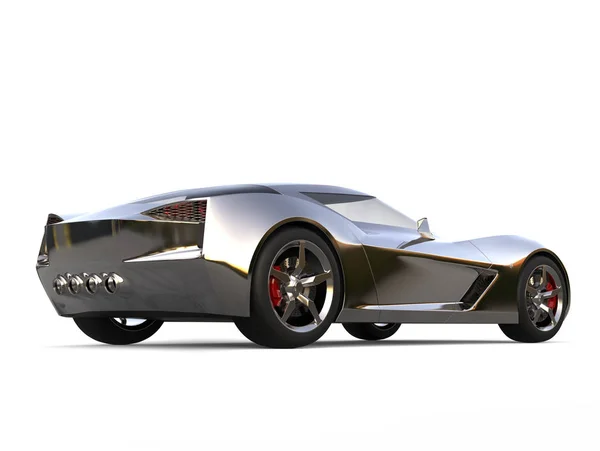Krásné kovové super sportovní koncept auto - zadní pohled — Stock fotografie