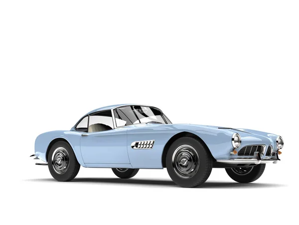 Světle nebesky modré vintage sportovní auto — Stock fotografie