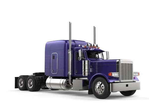 Purple New Shiny Long Haul Truck — Stok Foto