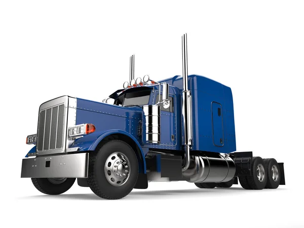 Blue Wheeler Truck Trailer Low Angle Shot — Stock Photo, Image
