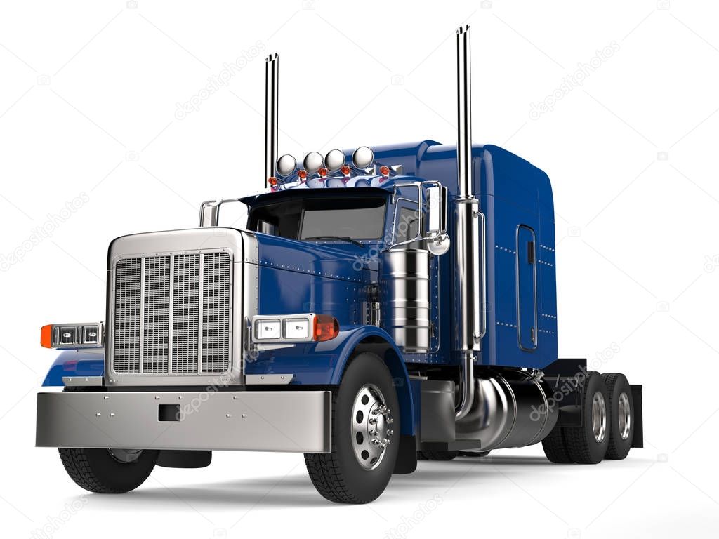 Blue 18 wheeler truck - no trailer