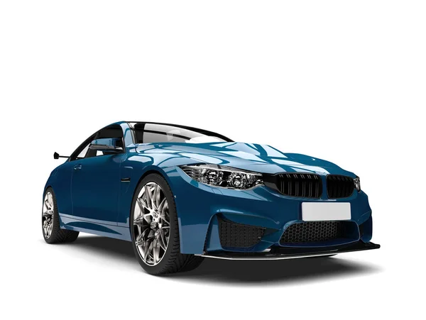 Dark Cerulean Blue Super Sports Car — Stock Photo, Image