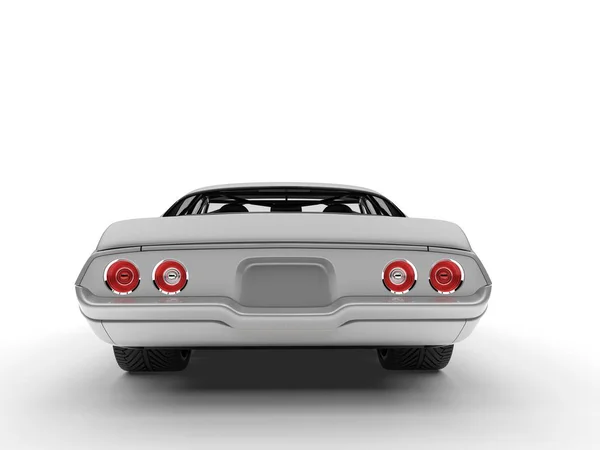 Vintage American Silver Car Back View — Stock Photo, Image