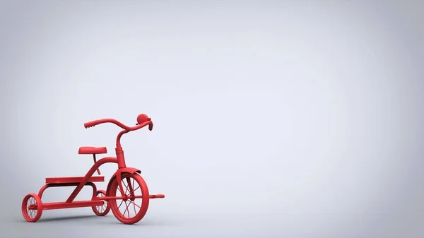 Красивый Красный Трехколесный Велосипед — стоковое фото