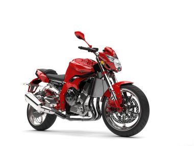 Güzel kırmızı spor motosiklet