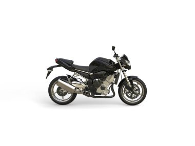 Zifiri modern spor motosiklet - yan görünüm