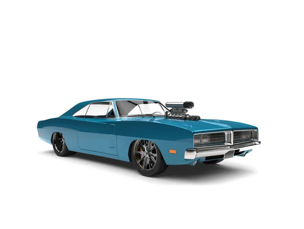 Bondi Blue Vintage Muscle Car Americana — Foto Stock