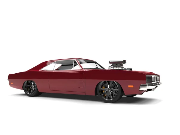 Burgundy Vintage American Muscle Car Tiro Belleza — Foto de Stock