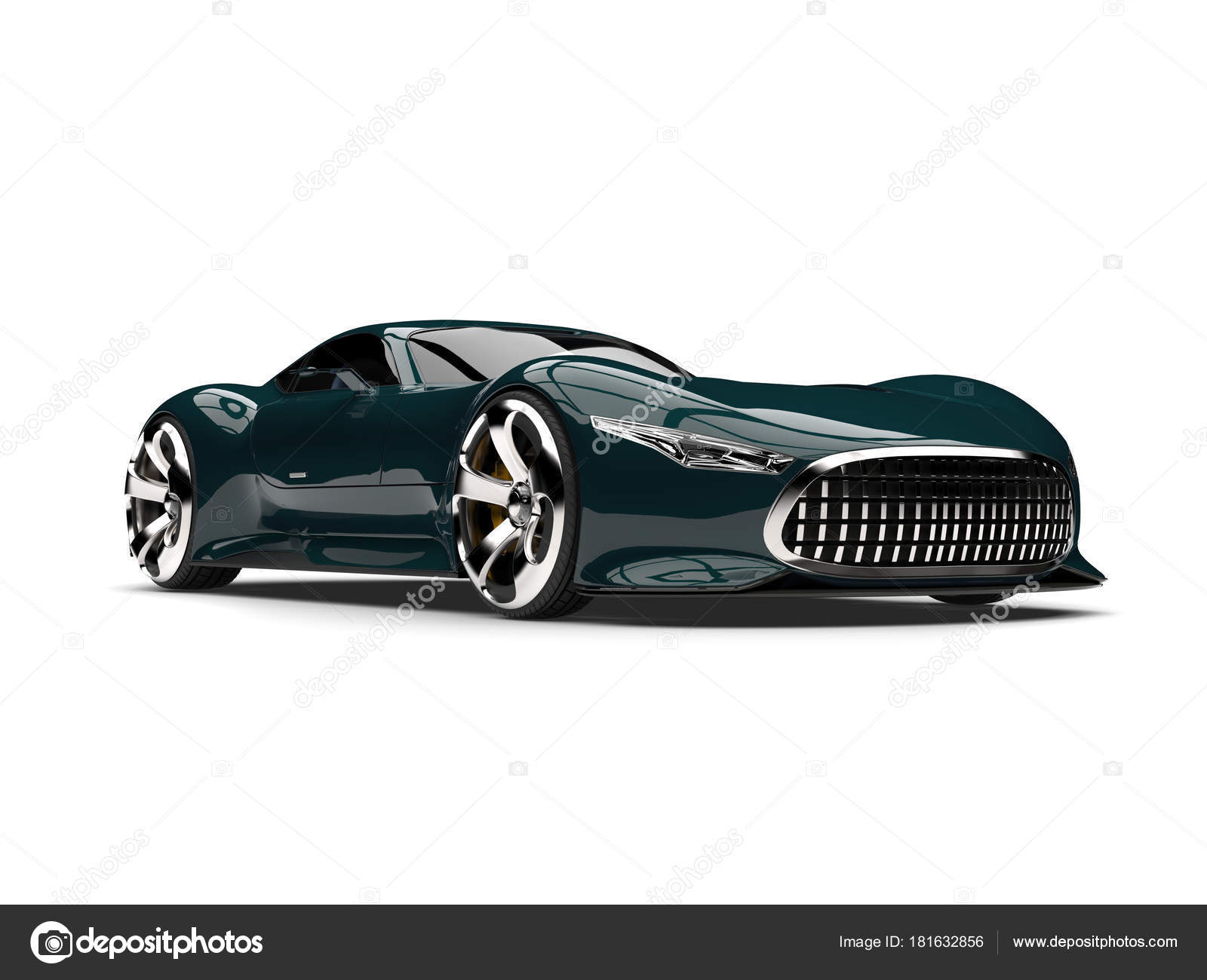 Stylish Dark Green Modern Super Car Stock Photo By C Trimitrius 181632856
