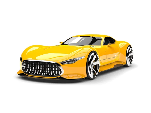 Mikado Yellow Modern Super Sports Car — Stock Photo, Image