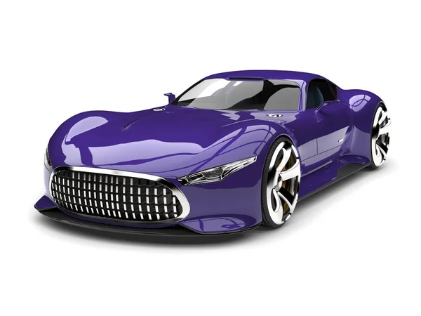Полуночный Пурпурный Современный Суперспортивный Автомобиль — стоковое фото