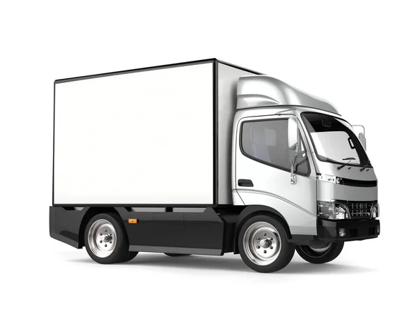 Koude Zilveren Kleine Vak Vrachtwagen — Stockfoto