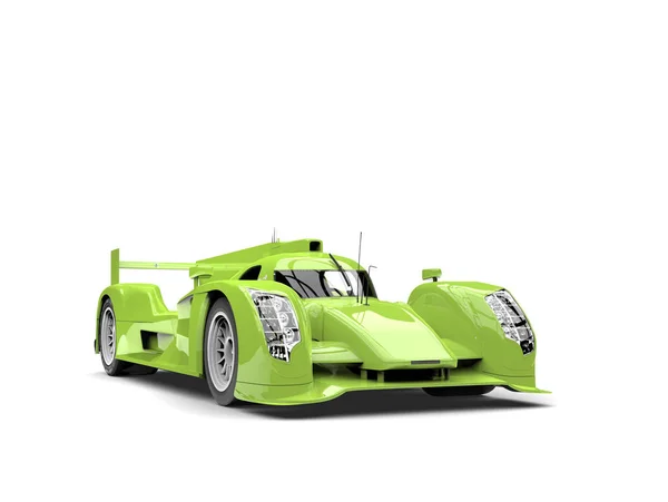 Gekke Groene Super Raceauto Schoonheid Shot — Stockfoto