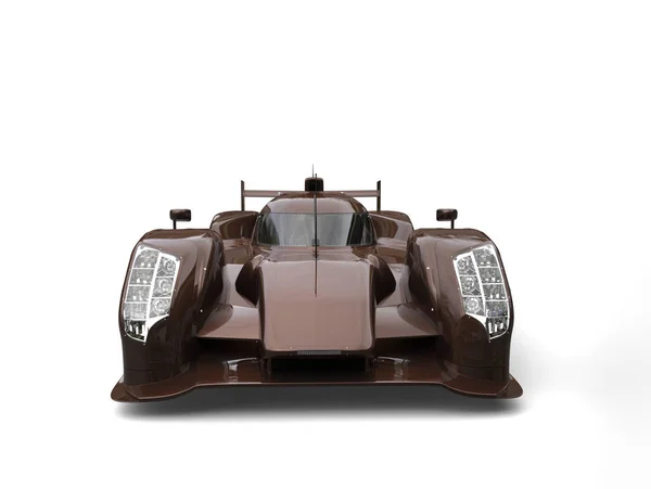 Donkere Chocolade Moderne Super Raceauto Vooraanzicht — Stockfoto