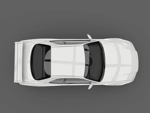 Show White Urban Sports Car Top View — Stock Photo, Image