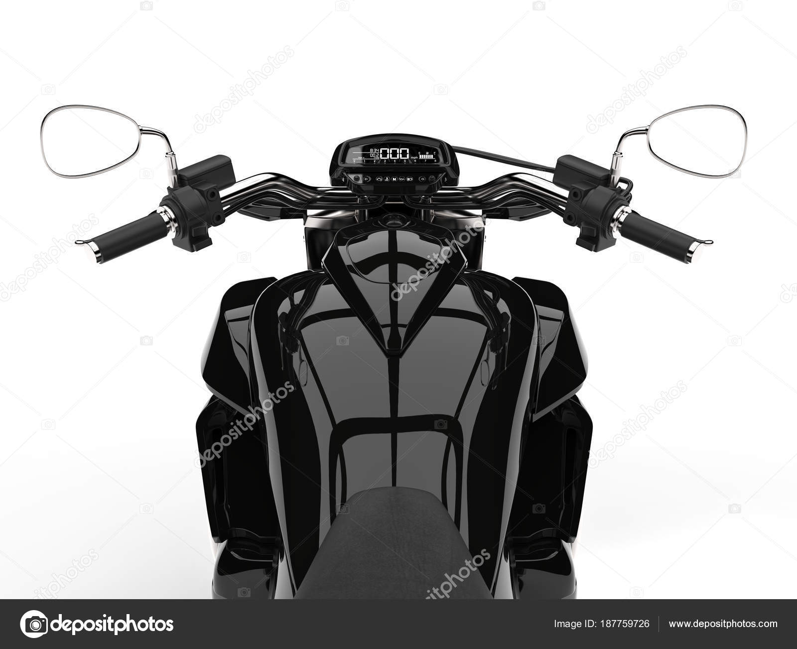 black chopper bike