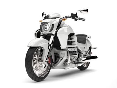 Serin beyaz güçlü Motosiklet - Güzellik vurdu