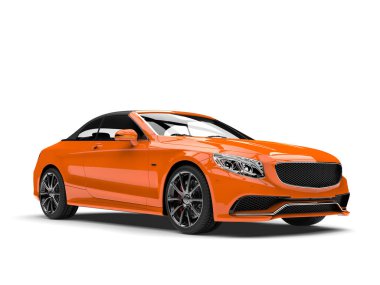 Amber turuncu modern lüks Cabrio iş araba - güzellik vurdu