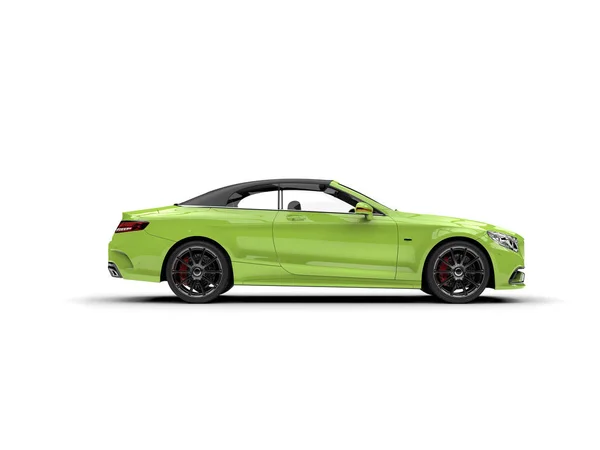 Super Green Modern Luxury Cabriolet Car Side View — Stock Photo, Image