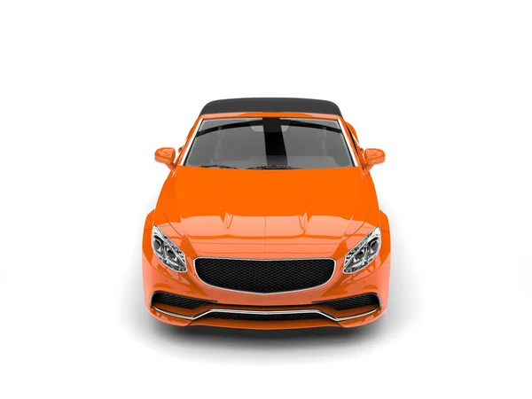 Amber Oranžový Moderní Luxusní Kabriolet Firmy Auto Pohled Zepředu — Stock fotografie